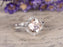 1.50 Carat Cushion Cut Morganite and Diamond Engagement Ring in 9k White Gold