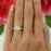 Final Sale: 2.25 Carat Round Cut Wide Accented Engagement Ring in White Gold over Sterling Silver