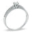 Splendid 1/3 Carat Round Cut Diamond Engagement Ring in White Gold