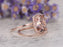 2 Carat Emerald Cut Morganite and Diamond Wedding Set in Rose Gold