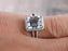 2.50 Carat Huge Emerald Cut Aquamarine and Diamond Halo Split Shank Engagement Ring in White Gold