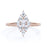 Elegant Diamond Stacking Wedding Ring with Marquise Cut Diamonds in Rose Gold