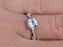1.25 Carat infinity princess cut Aquamarine and Diamond Engagemnet Ring in White Gold