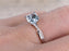 1.25 Carat infinity princess cut Aquamarine and Diamond Engagemnet Ring in White Gold