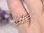 1.25 Carat Princess Cut Morganite and Diamond Bridal Ring Set in Rose Gold