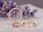 2 Carat Cushion Cut Morganite and Diamond Infinity Bridal Set in Rose Gold