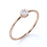 Charming Diamond Stackable Ring with Round Cut Diamonds in Rose Gold