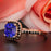 Modern 1.25 Carat Cushion Cut Sapphire and Diamond Engagement Ring in Rose Gold