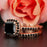 Modern 1.50 Carat Cushion Cut Black Diamond and Diamond Wedding Ring Set in Rose Gold