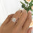2.5 Carat Round Cut Square Halo Engagement Ring in Rose Gold over Sterling Silver