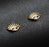 Evil Eye .20 Carat Round Cut Diamond Stud Earrings in Yellow Gold