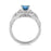 Antique 1.5 Carat Princess Cut Aquamarine and Diamond Engagement Ring in White Gold