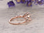 Delicate 1.25 Carat Round Cut Morganite and Diamond Engagement Ring in Rose Gold