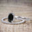 Perfect 1.50 Carat Oval Cut Black Diamond Bridal Ring Set in White Gold