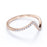 Geometric Design Stacking Ring with Round Cut Diamonds in Rose Gold