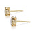 2 Carat Round Cut Moissanite Bezel Stud Earrings in Yellow Gold