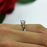1 Carat Round Cut Solitaire Engagement Ring in White Gold over Sterling Silver