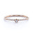 Delicate Bud Design Stacking Ring with Round Diamonds in Rose Gold