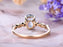 1.25 Carat Oval Cut Aquamarine and Sapphire Engagement Ring in Rose Gold
