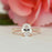 1.25 Carat Oval Cut Accented Engagement Ring in Rose Gold over Sterling Silver