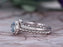 Unique 1.25 Carat Round Cut Aquamarine and Diamond Wedding Set in Rose Gold