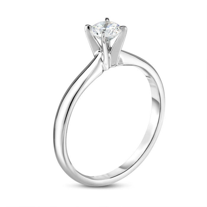 2/5 CT.T.W. Round Cut Diamond Aesthetic Engagement Ring in White Gold