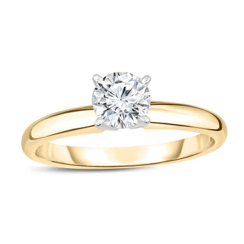 2/5 CT.T.W. Round Cut Diamond Aesthetic Engagement Ring in Yellow Gold