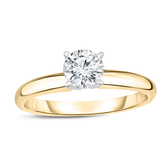 2/5 CT.T.W. Round Cut Diamond Aesthetic Engagement Ring in Yellow Gold