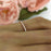0.25 Half Eternity Wedding Band in Rose Gold over Sterling Silver