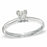 2/5 CT.T.W. Princess Cut Diamond Aesthetic Engagement Ring in White Gold