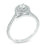 1/2 CT.T.W. Round Cut Diamond Double Halo Engagement Ring in White Gold