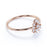 Elegant Diamond Stacking Wedding Ring with Round Shape Diamonds in Rose Gold