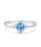 Bezel Set 1 Carat Aquamarine Solitaire Engagement Ring for Her in White Gold