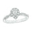 Venerable 1/2 CT. T. W. Pear Cut Halo Twist Engagement Ring in White Gold