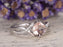 1.25 Carat Cushion Cut Morganite and Diamond Engagement Ring in White Gold