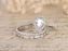 2 Carat Pear Cut Moissanite and Diamond Wedding Ring Trio Set in White Gold