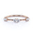 Elegant Oval and Round Cut Diamond Stacking Ring in Rose Gold