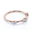 Elegant Oval and Round Cut Diamond Stacking Ring in Rose Gold