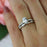 1.5 Carat Oval Cut Swirl Art Deco Wedding Ring Set in White Gold over Sterling Silver