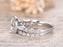 2 Carat Round Cut Moissanite and Diamond Wedding Ring Set in White Gold