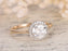 1.25 Carat Round Cut Moissanite and Diamond Wedding Ring in Yelow Gold
