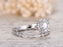 1.50 Carat Round Cut Moissanite and Diamond Wedding Ring Set in White Gold