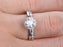 1.50 Carat Round Cut Moissanite and Diamond Wedding Ring Set in White Gold