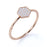 Hexagon Shaped Mini Stacking Ring in Rose Gold
