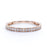 Classic Semi Eternity Stacking  Ring with Round Shape Diamonds in Rose Gold