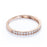 Classic Semi Eternity Stacking  Ring with Round Shape Diamonds in Rose Gold