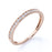 Classic Semi Eternity Stacking  Ring with Round Shape Diamonds in Rose Gold