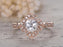 1.25 Carat Round Cut Bestselling Moissanite and Diamond Engagement Ring in Rose Gold