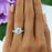 2.25 Carat Round Cut Halo Bridal Ring Set in White Gold over Sterling Silver