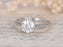 1 Carat Round Cut Solitaire Moissanite Engagement Ring in White Gold